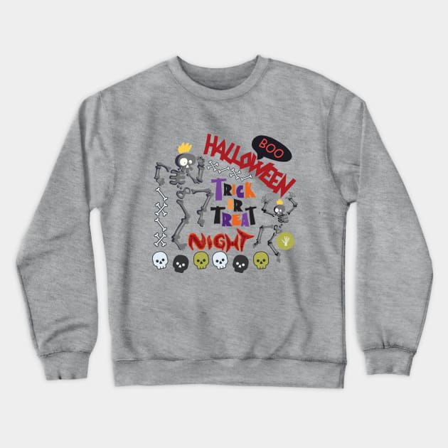 BOO - HALLOWEEN - TRICK OR TREAT - SCARY NIGHT Crewneck Sweatshirt by O.M design